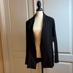 NWT Women's Black Single-Button Blazer Jacket